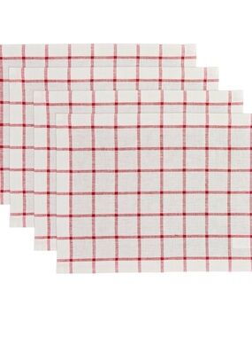Solino Home Linen Placemats Set of 4 - Placemats 14 x 19 100% Pure Linen